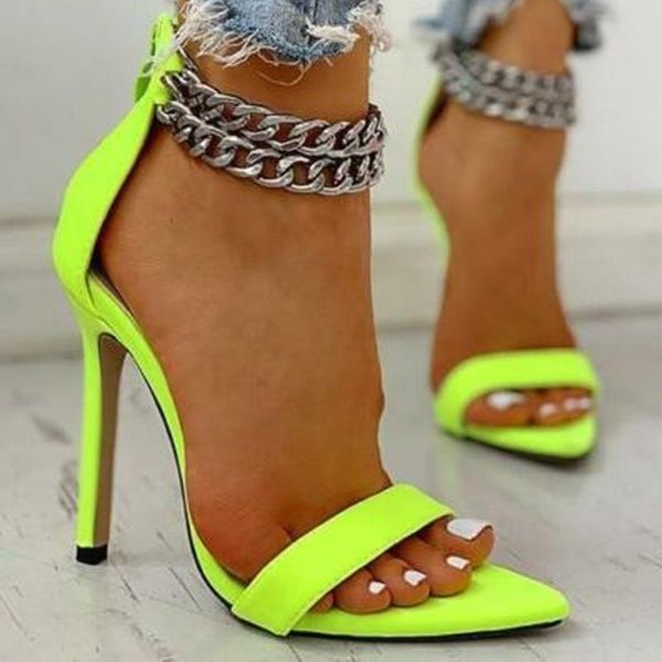 

sandals summer women's shoes 40-43 large high heeled thin, Black