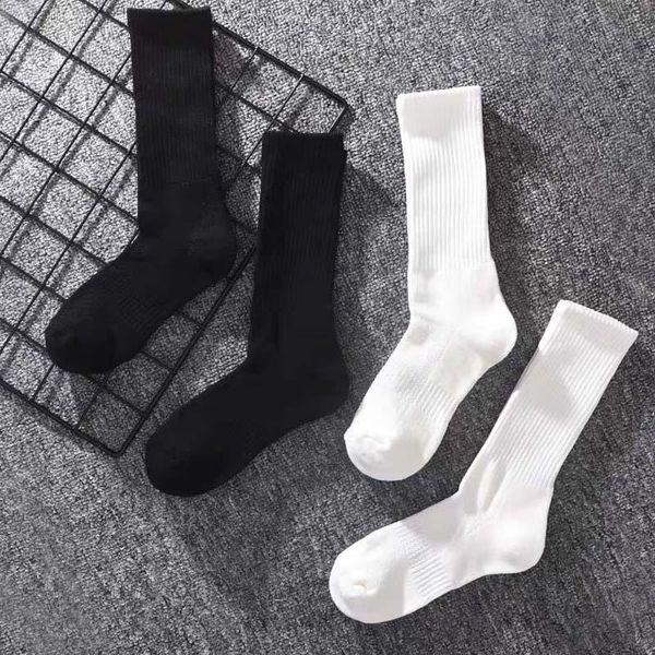 

men's socks qisin 1pair black white pure color cotton sock office sport business anti-bacterial deodorant men long