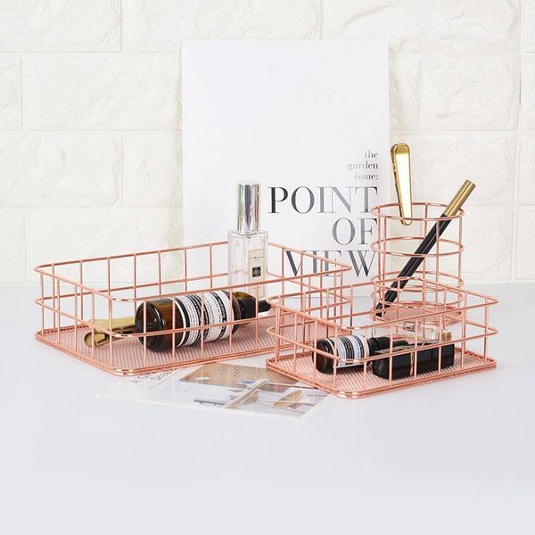 

storage baskets stainless steel fashionable domestic multifunctional box debris basket table beautiful large volume