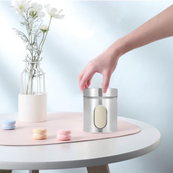

storage bottles & jars 1 pc transparent visible kitchen tank stainless steel box