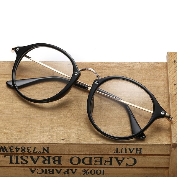

round classic clear glasses leopard frame vintage glasses women men optical eyeglasses transparent clear oculos