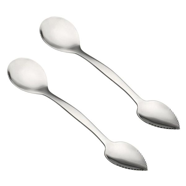 

spoons 2pcs stainless steel grapefruit double-head digging scoop multipurpose fruit vegetable