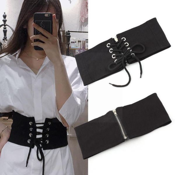 

belts women's waistband gothic dark lace up female waist girdle corset decorated shirt wide dress strap sculpting belt adjustable h2q7, Black;brown