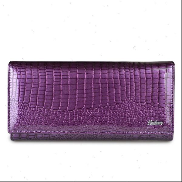 

women wallets genuine leather wallet female hasp alligator purse long coin purses card holders ladies womens cluth bags, Red;black