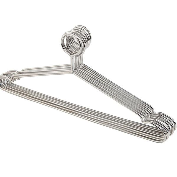 

hangers & racks 10 pcs anti-theft stainless steel clothes hanger with security hook metal clothing for el used closet organizer x2