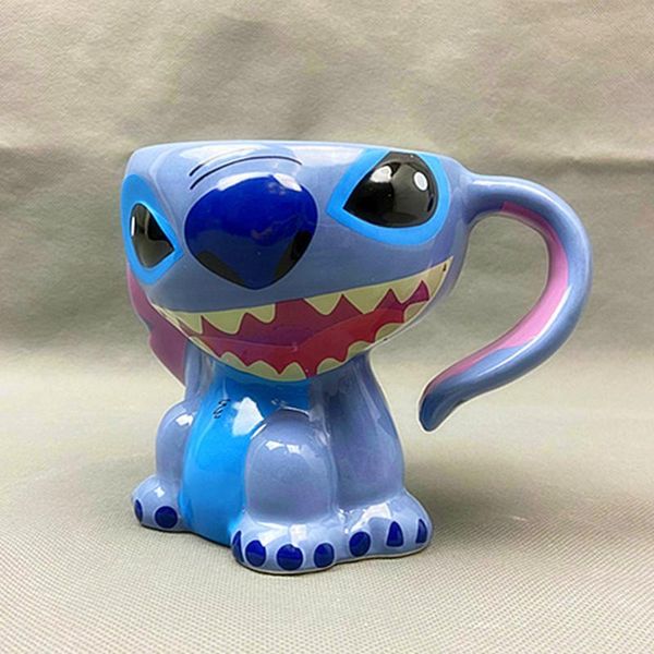 

mugs 300ml cartoon stitch ceramic coffee mug anime lion and cups eco-friendly breakfast drinkware for gifts