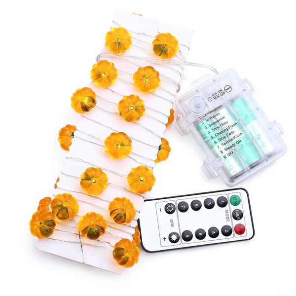 

christmas decorations 8 modes 30 led pumpkin string lights remote control halloween 3d garland for fall thanksgiving party supplies
