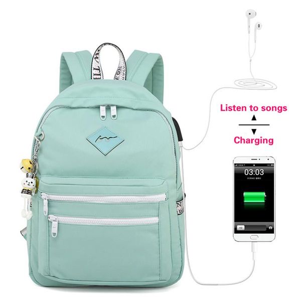 

backpack 2021 korean version usb women anti theft school travel small fresh lapbags men zaino