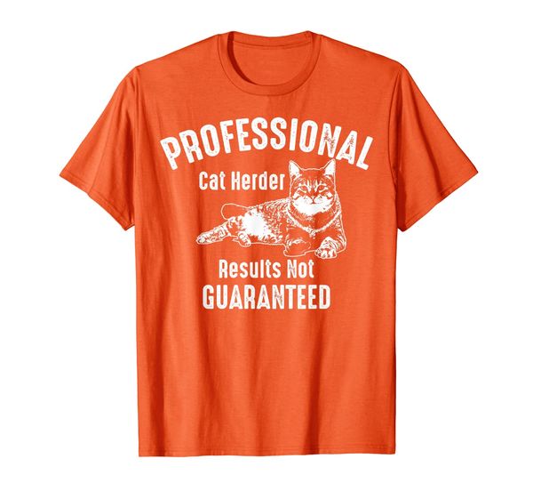 

professional cat herder results not guaranteed gift t-shirt, White;black