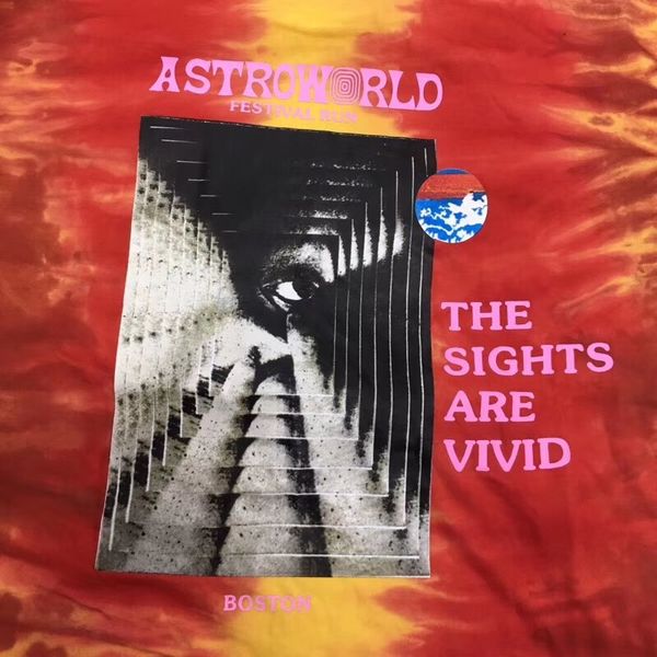 

new 2021 astroworld t-shirts kanye west festival run tie dye tee men women summer style mmlf f5fy, White;black