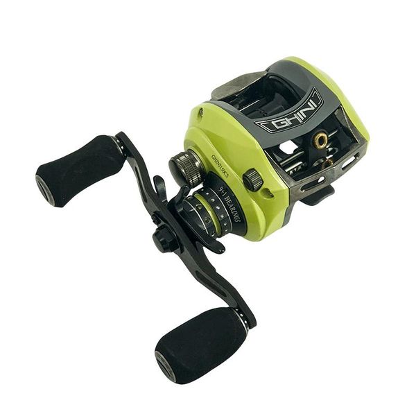 

madmouse haibo ghini baitcasting fishing reel 169g 6.5:1 gear ratio baitcast reel 9+1bb 3.5-5kg max drag right left wheels