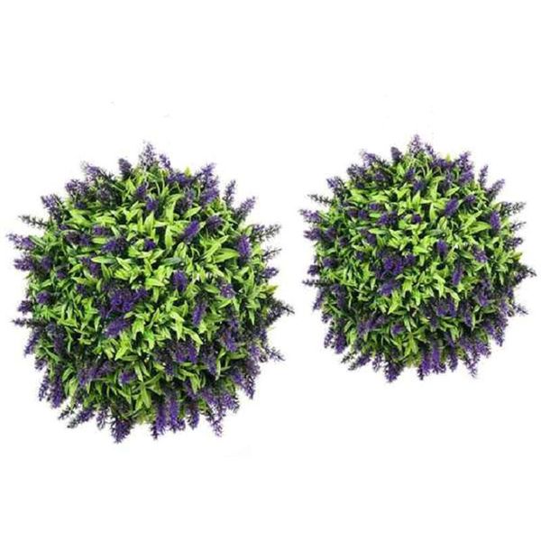 

decorative flowers & wreaths artificial purple lavender flower ball hanging garden basket plant decoration stage 2 packs 20cm, 25cm