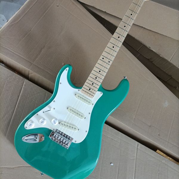 

6 strings green left handed electric guitar,rosewood fretboard