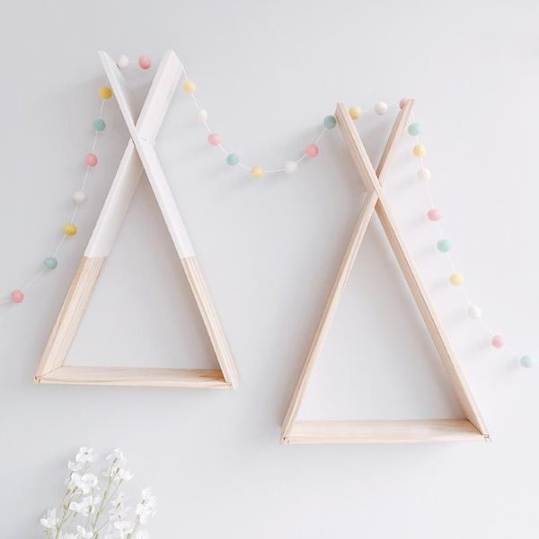 

other home decor nordic style wooden hanging storage rack finishing wall decoration kids room wood shelf decorative shelves