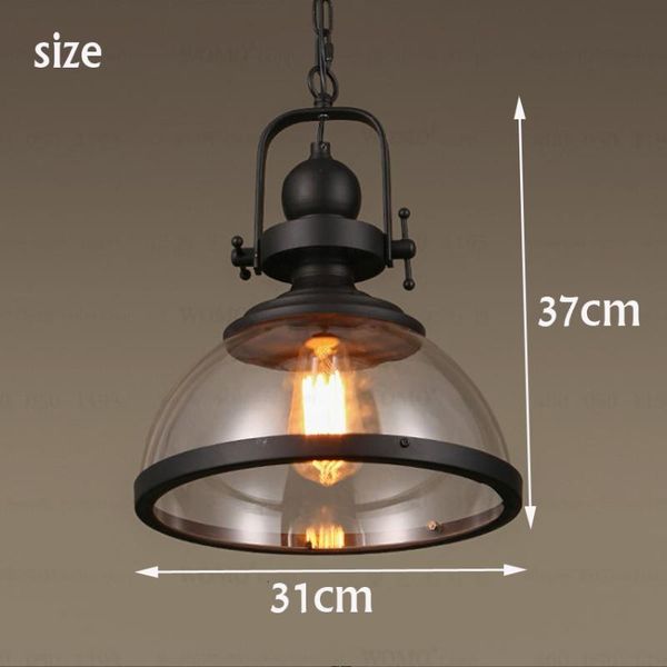 

pendant lamps industrial lamp glass loft hanging home decor luminaire suspendu