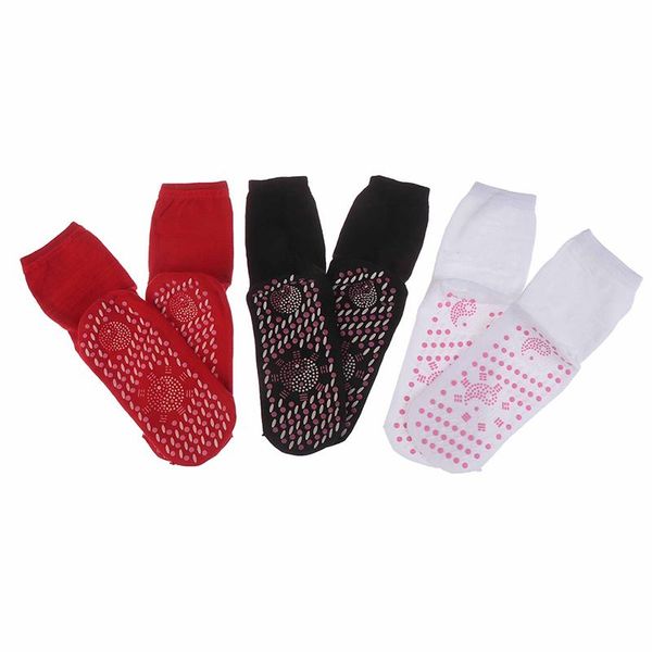 

sports socks 1pair self-heating health care magnetic therapy comfortable and breathable massager winter warm foot, Black