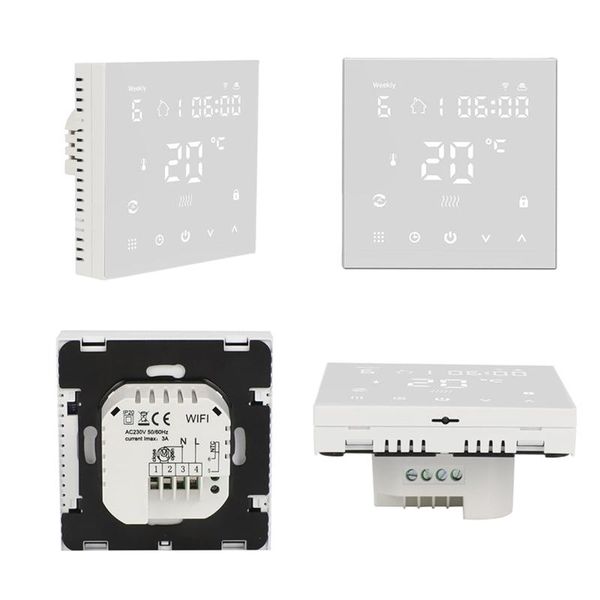 

smart home control wifi touch screen underfloor heating room thermostat phone app remote k43c