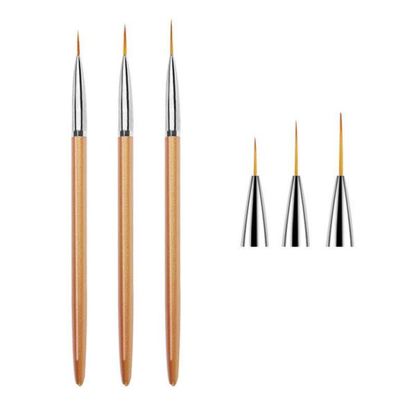 

nail brushes drawing painting pen uv gel gradient yellow brush blooming line lining nylon hair flat manicuring art tools