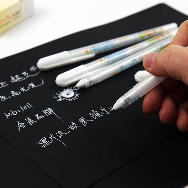 

gel pens 0.8mm white pen for school writing blackboard stationery student office supplies diy scrapbook diary