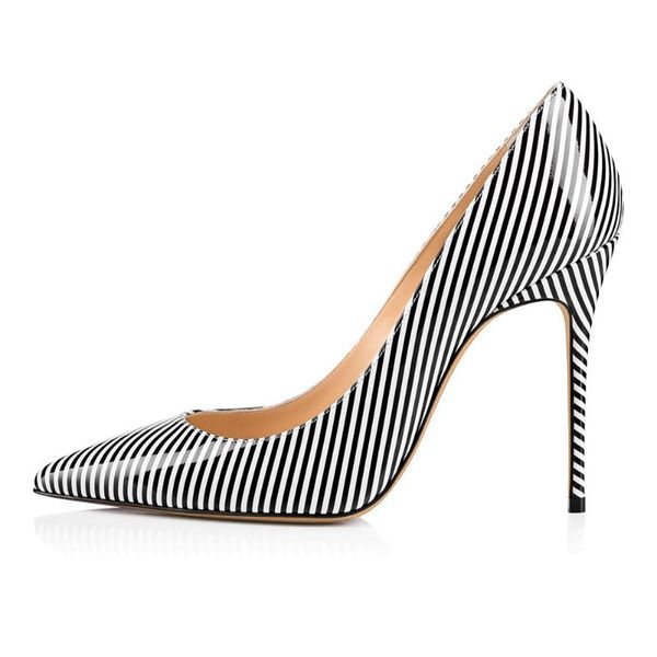 

dress shoes stunning2021 and l black white stripes elegant pointy toe high heels