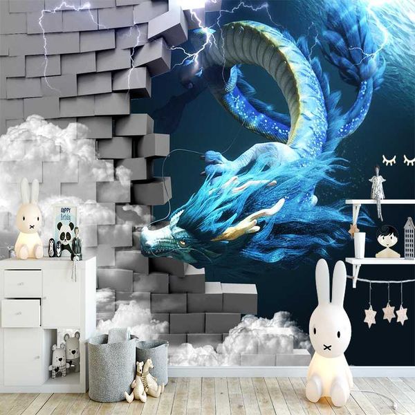 

wallpapers milofi 3d custom wallpaper deep sea dragon background wall