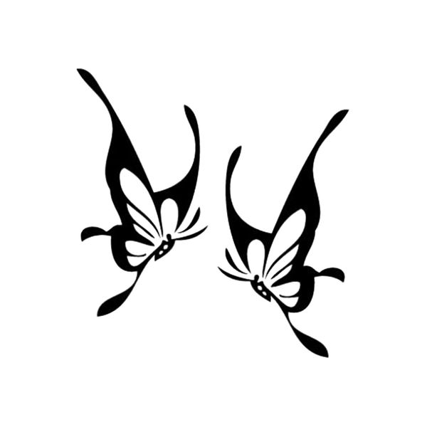 

17*16cm butterfly flower mirror - vinyl decal sticker fashion personality creativity car accessories car sticker