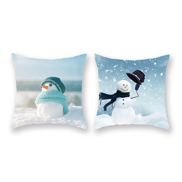 

cushion/decorative pillow christmas home el kids room decoration cute snowman throw case cushion cover sofa bed car decor pillowcase