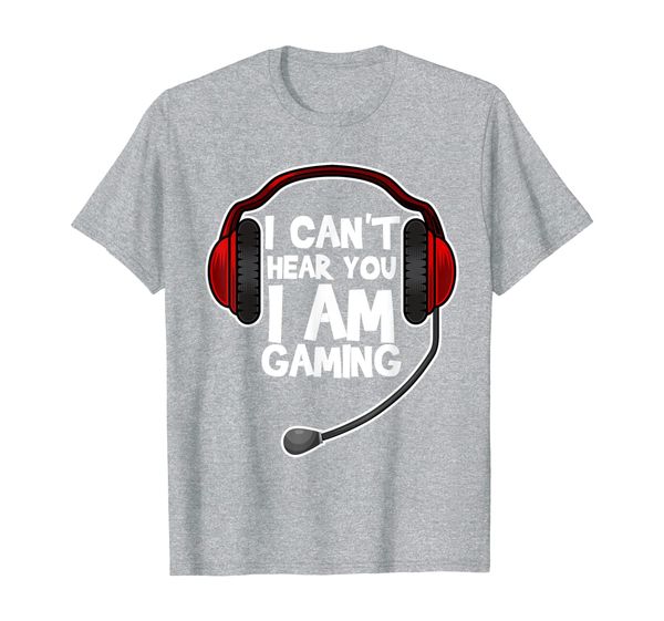 

funny can't hear you i'm gaming gift computer video gamers t-shirt, White;black