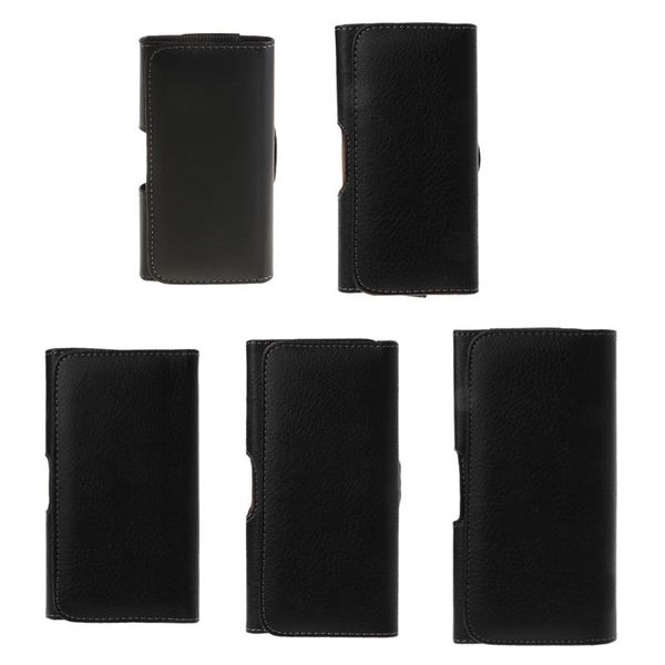 

cell phone mounts & holders universal men black leather belt holster clip pouch horizontal waist bag for cellphone