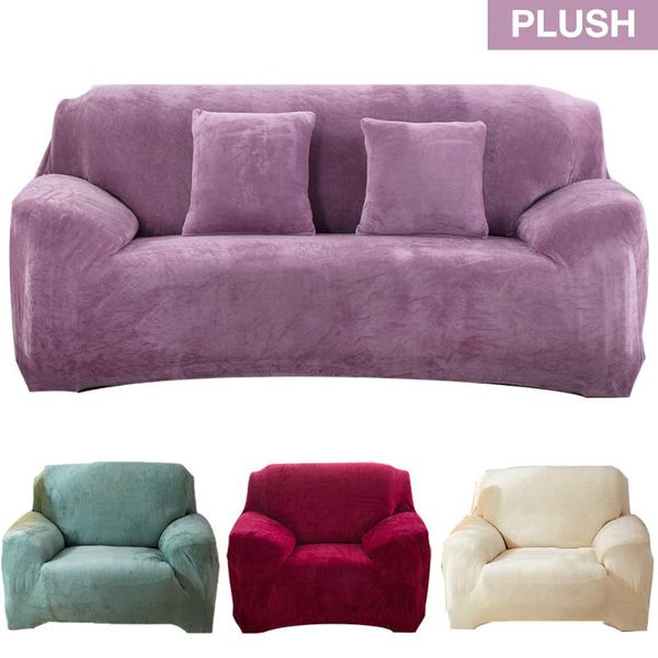 

chair covers velvet plush thicken sofa cover all-inclusive elastic sectional couch for living room chaise longue l shaped corner