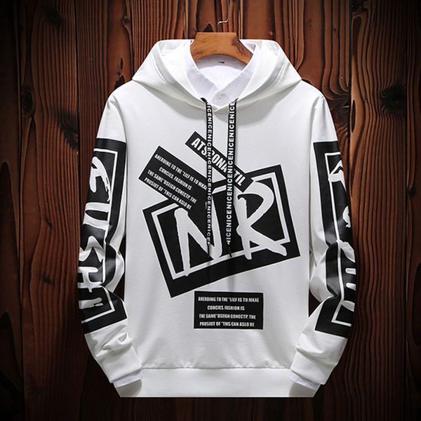 

april momo 2021 hoodieship hop streetwear letter printed shirts men/women hoodie hombre 5ixo, Black