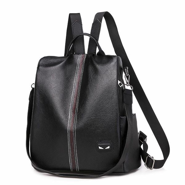 

backpack cross border shoulder bag women 2021 fashion brand women's leisure soft leather anti-theft