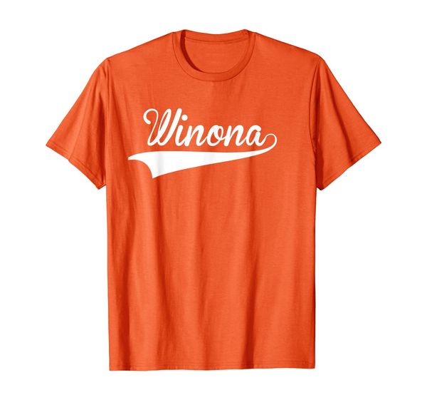 

winona baseball softball styled t-shirt, White;black