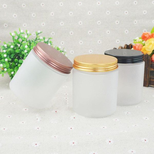 

storage bottles & jars 30pcs 200g empty frosted cosmetic container with aluminum lid transparent frosting skin care cream jar packaging cosm