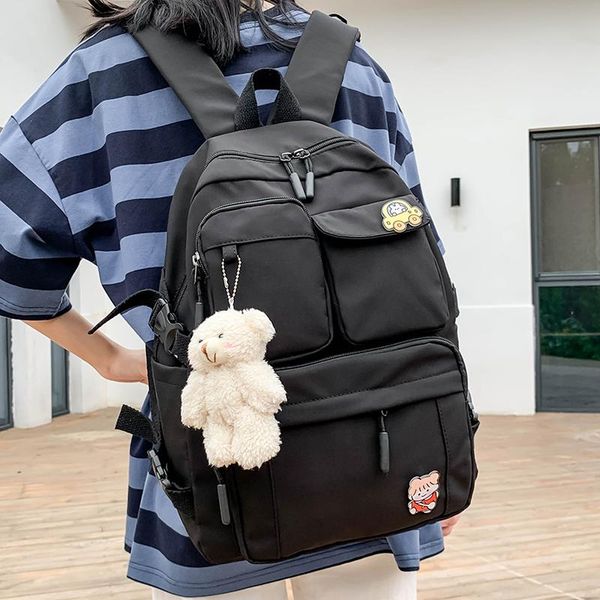 

backpack lenlei women 2021 waterproof nylon female schoolbag for teenage girls multiple pockets travel backbag mochilas