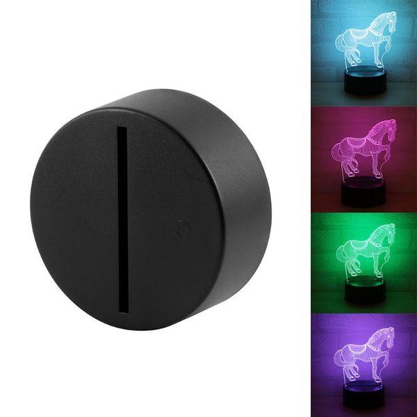 

lamp holders & bases 1/2/5/10pcs 7colors usb cable touch 3d led light holder base for night replacement table