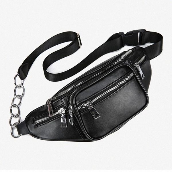 

adjustable straps wear resistant travel daily pu leather crossbody one shoulder sports outdoor pouch purse casual waist bag m4vt#