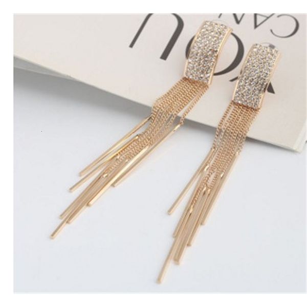 

noble low price wholesale 2pairs/lots tassels diamond crystal women's earings up-market (7.5u, Silver