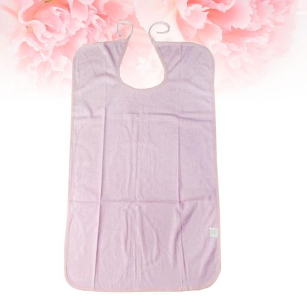 

natural bamboo fiber waterproof bib washable reusable old man bib clothing protector for eating drinking - 50x70cm (m, pin