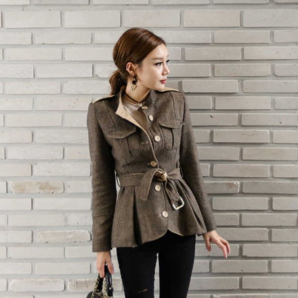 

fashion women comfortable work style thick warm coat new arrival elegant outerwear vintage temperament trend long coat jacket 201013, Black;brown