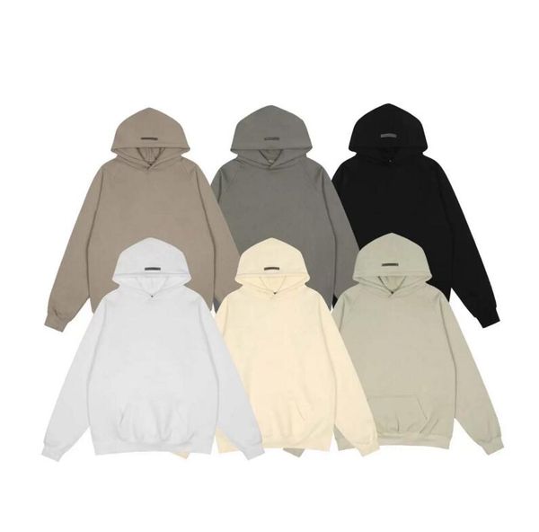 

designer warm hooded hoodies mens women ess reflective streetwear pullover sweatshirts loose hoodies lovers clothing, Black