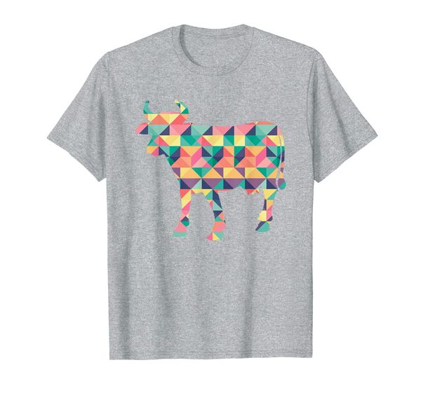 

cow abstract color summer heifer farm cattle lover girl gift t-shirt, White;black