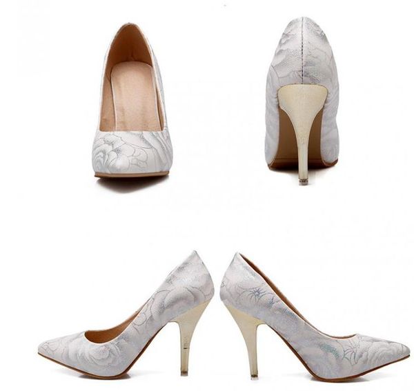 

women's shoes in spring and autumn high fine heel pointed end@203, Black