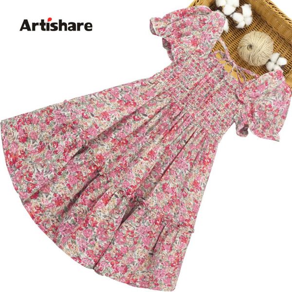 

girl's dresses dress girl floral pattern girls casual style kid summer childrens clothing 6 8 10 12 14, Red;yellow