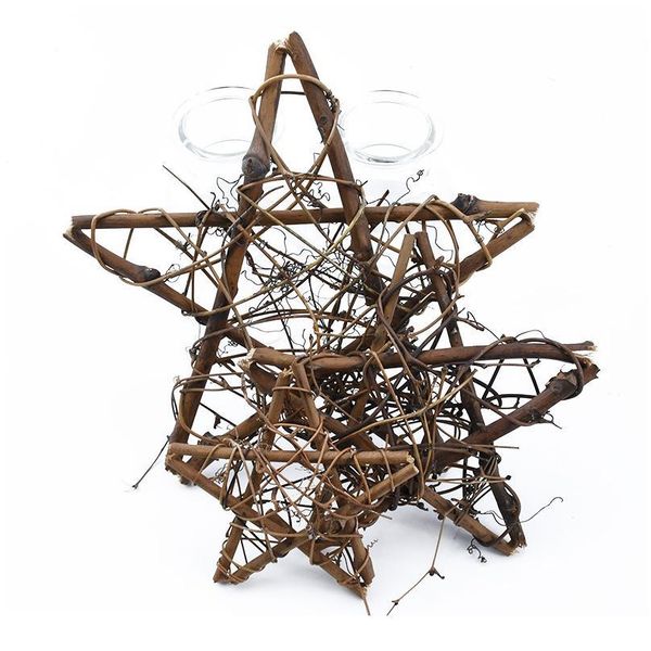 

10cm/20cm dried rattan star frame artificial flower wedding wreath christmas decoration for home diy handmade door hangi qyljww