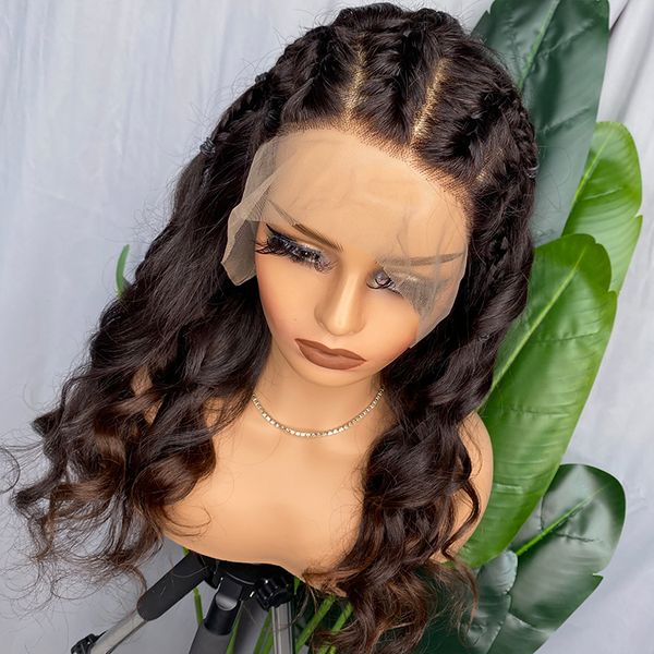 Onda crua remy virgem encaracolado ondas fornecedor atacado perucas brasileiro natural preto cabelo humano para mulher frontal 360 peruca de renda