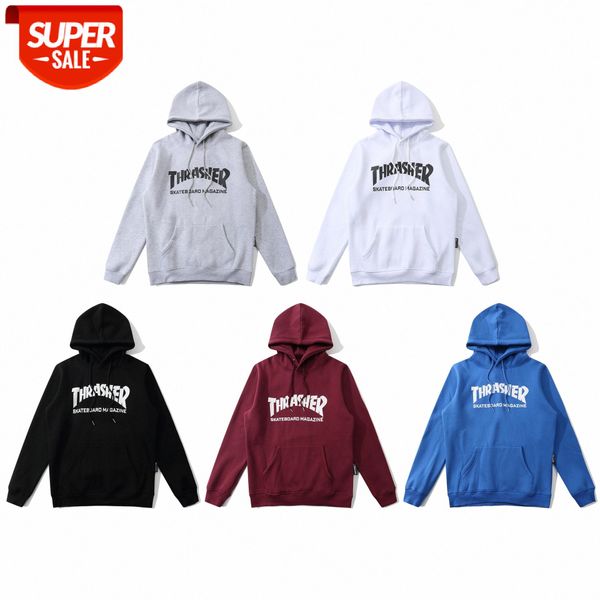 

hip-hop skateboard phantom flame plus velvet hooded sweater for men and women #b51q, Black