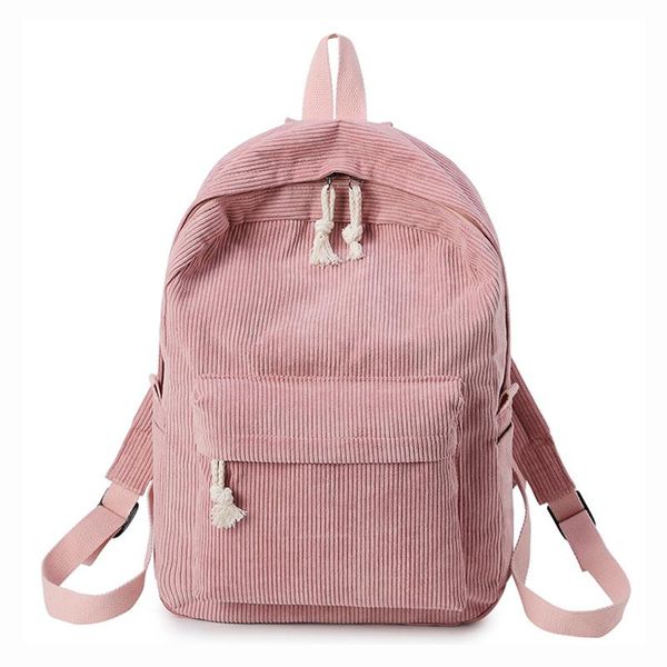 

outdoor bags velvet women backpack female corduroy design school for teenage girls shoulder bag sac a dos mochila