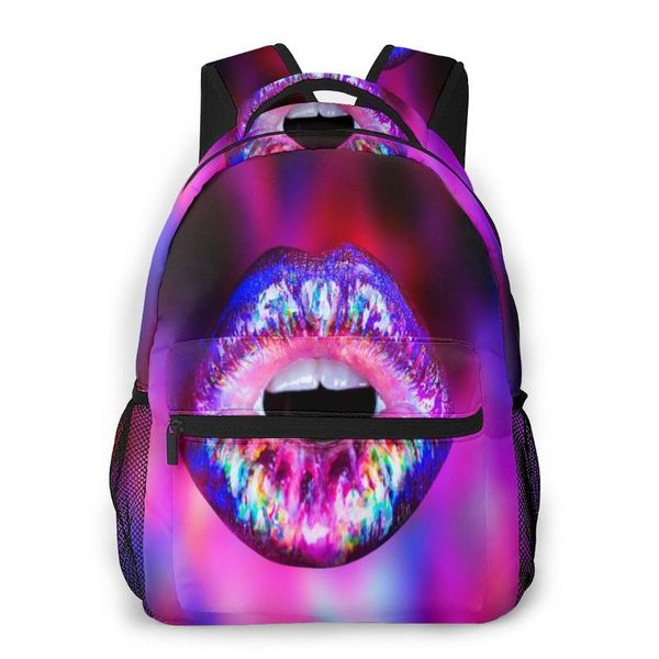 

backpack travel pack rainbow gloss lip sports bag outdoor climbing