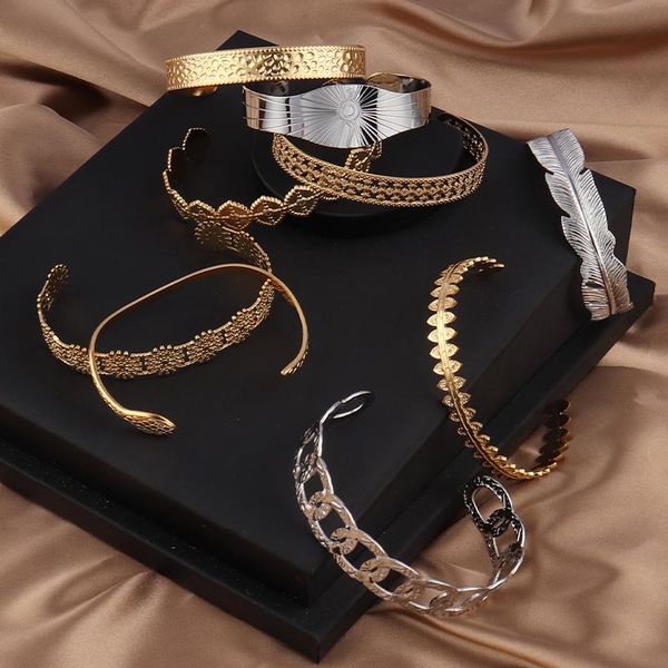 

bangle vintage bracelet opening bracelets for women stainless steel snake charms cuff jewelry gift, Black